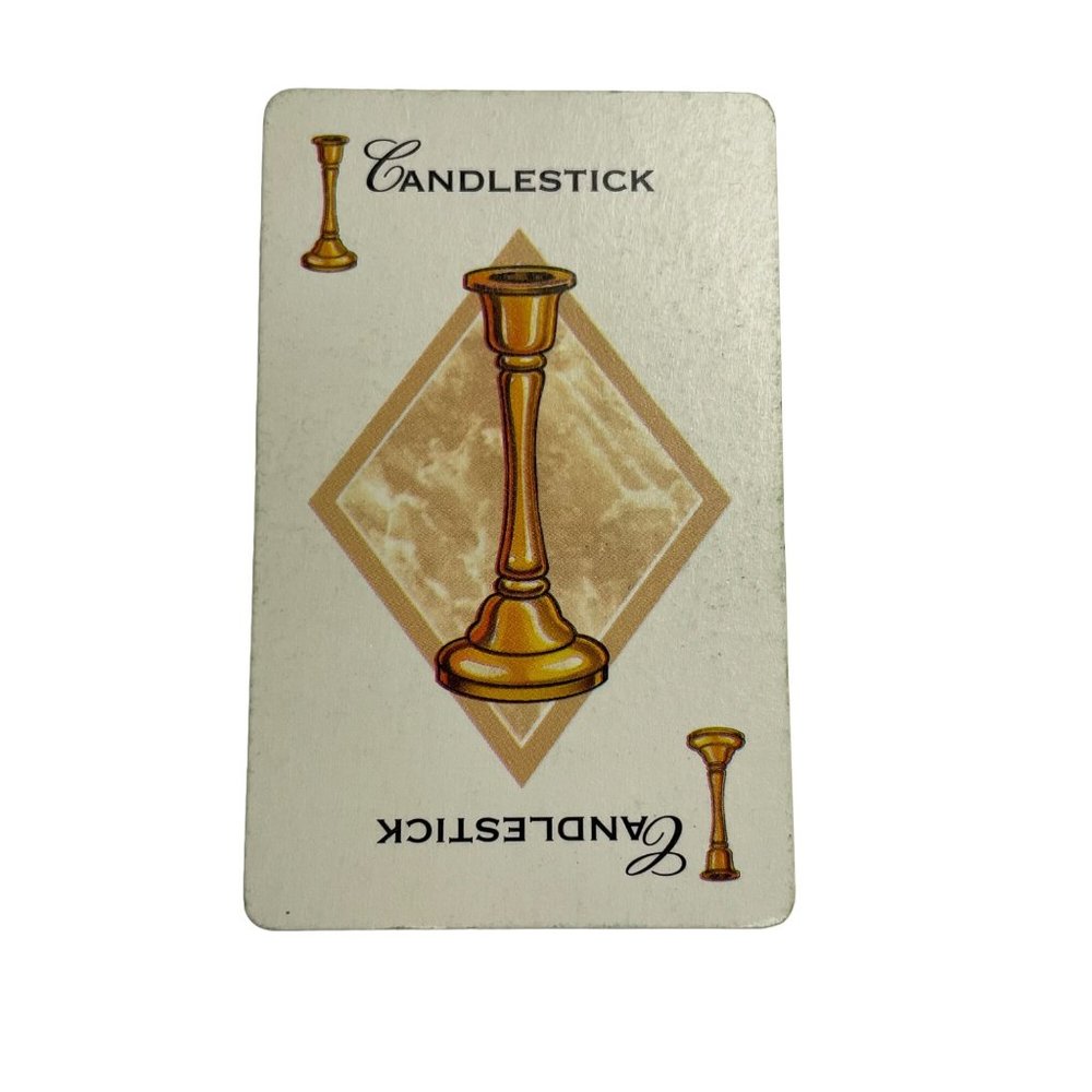 Vintage 1998 CLUE Weapon Card Candlestick Replacement Game Piece u